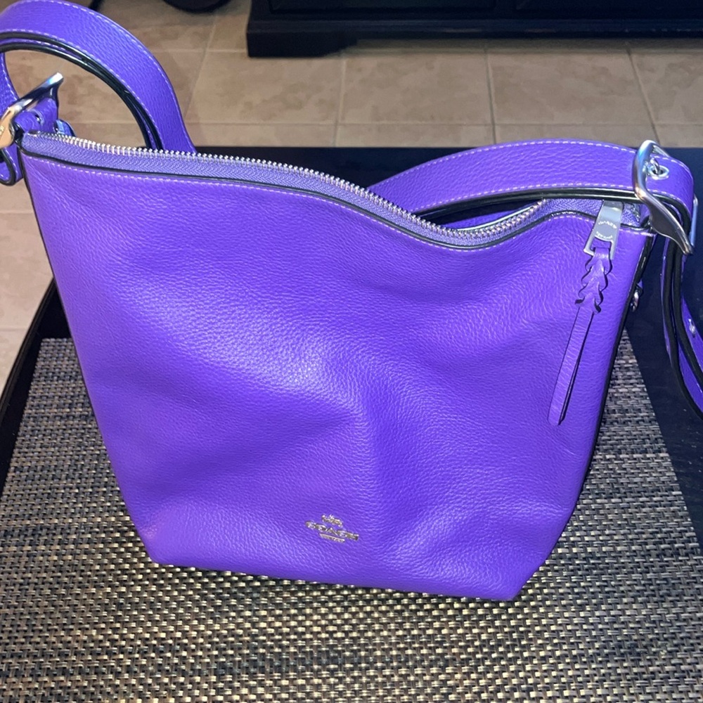 Coach sport purple duffle shoulder bag